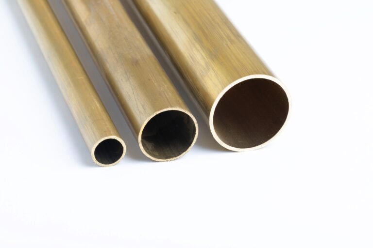 Brass,Pipe,On,A,White,Background