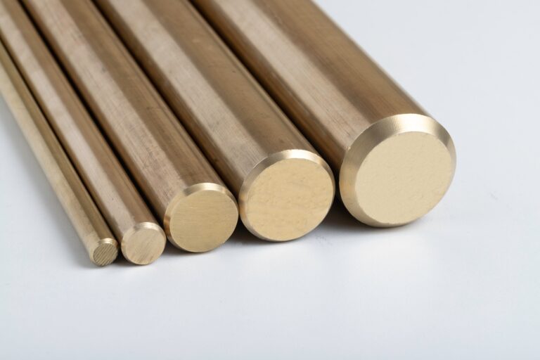 Brass,Metal,Rod,On,White,Background