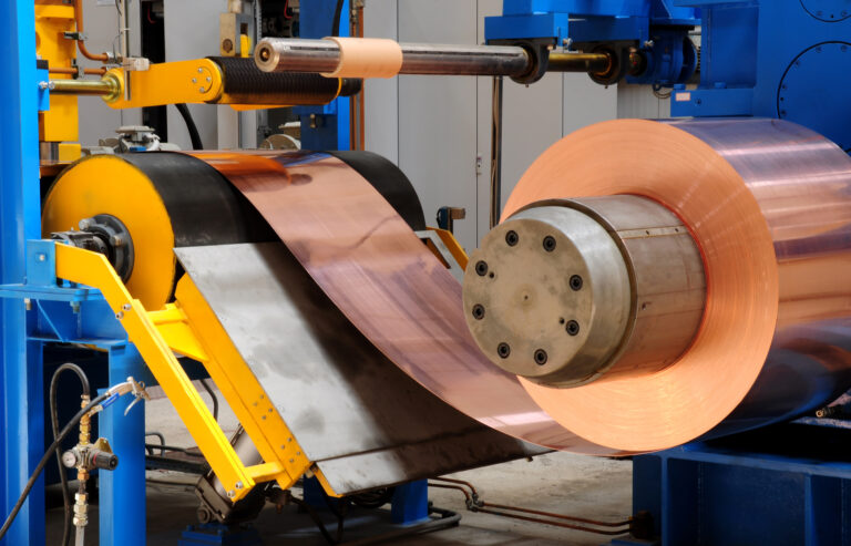 Copper,Sheet,Winding,Machine,In,Factory